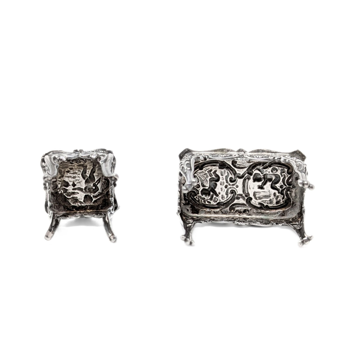A. Marston & Co Miniature Sterling French Cherub Table and Chair