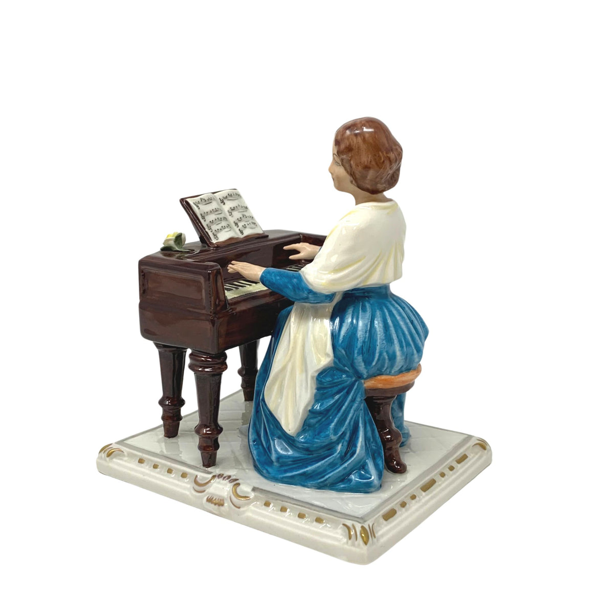 Dresden Style Sandizell Hoffner "Woman at Piano"