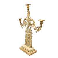 Hungarian Liberation Cast Brass & Marble Candelabra, ca. 1840