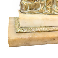 Hungarian Liberation Cast Brass & Marble Candelabra, ca. 1840