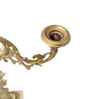 Hungarian Liberation Cast Brass & Marble Candelabra, ca. 1840