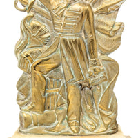 Hungarian Liberation Cast Brass & Marble Candelabra, ca. 1840