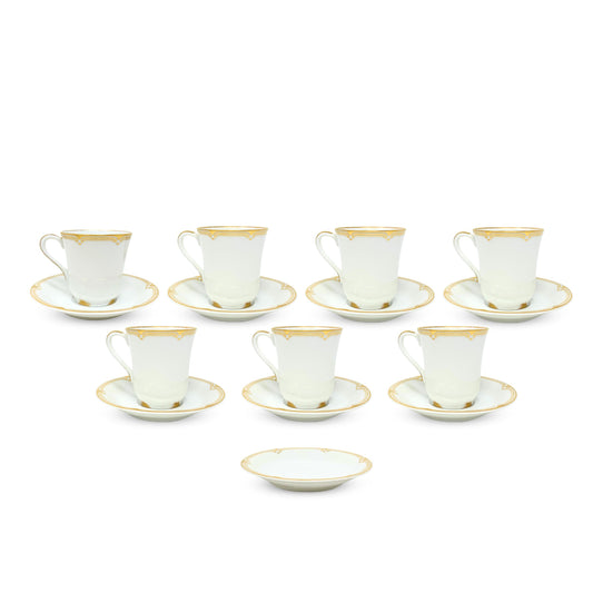 Antique Haviland Limoges Set of (7) Chocolate Cups & (8) Saucers