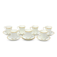 Antique Haviland Limoges Set of (7) Chocolate Cups & (8) Saucers