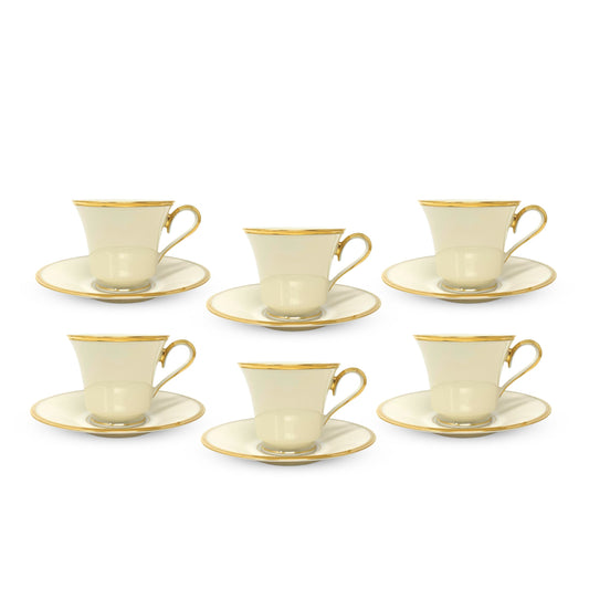 Lenox "Eternal" Set of 6 Cups & Saucers (12pcs)