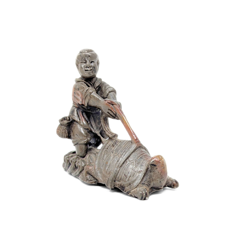 Stone Carving of a Chinese Fairy Tale "Bamboo & the Turtle"