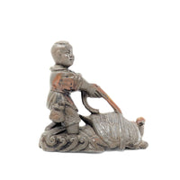 Stone Carving of a Chinese Fairy Tale "Bamboo & the Turtle"