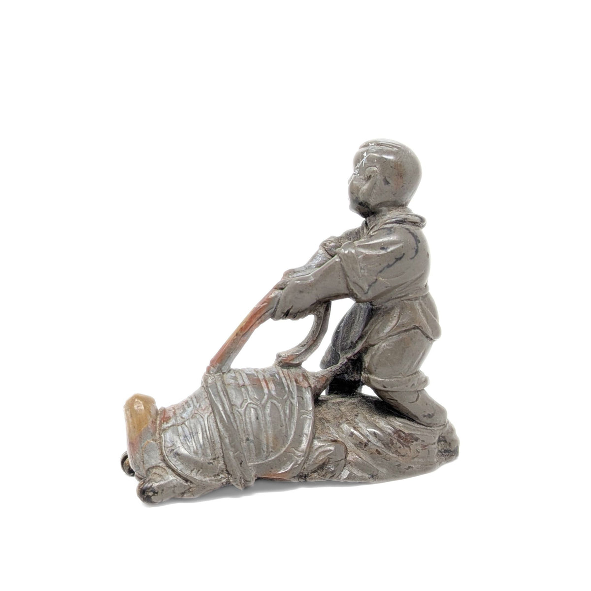 Stone Carving of a Chinese Fairy Tale "Bamboo & the Turtle"