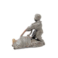 Stone Carving of a Chinese Fairy Tale "Bamboo & the Turtle"