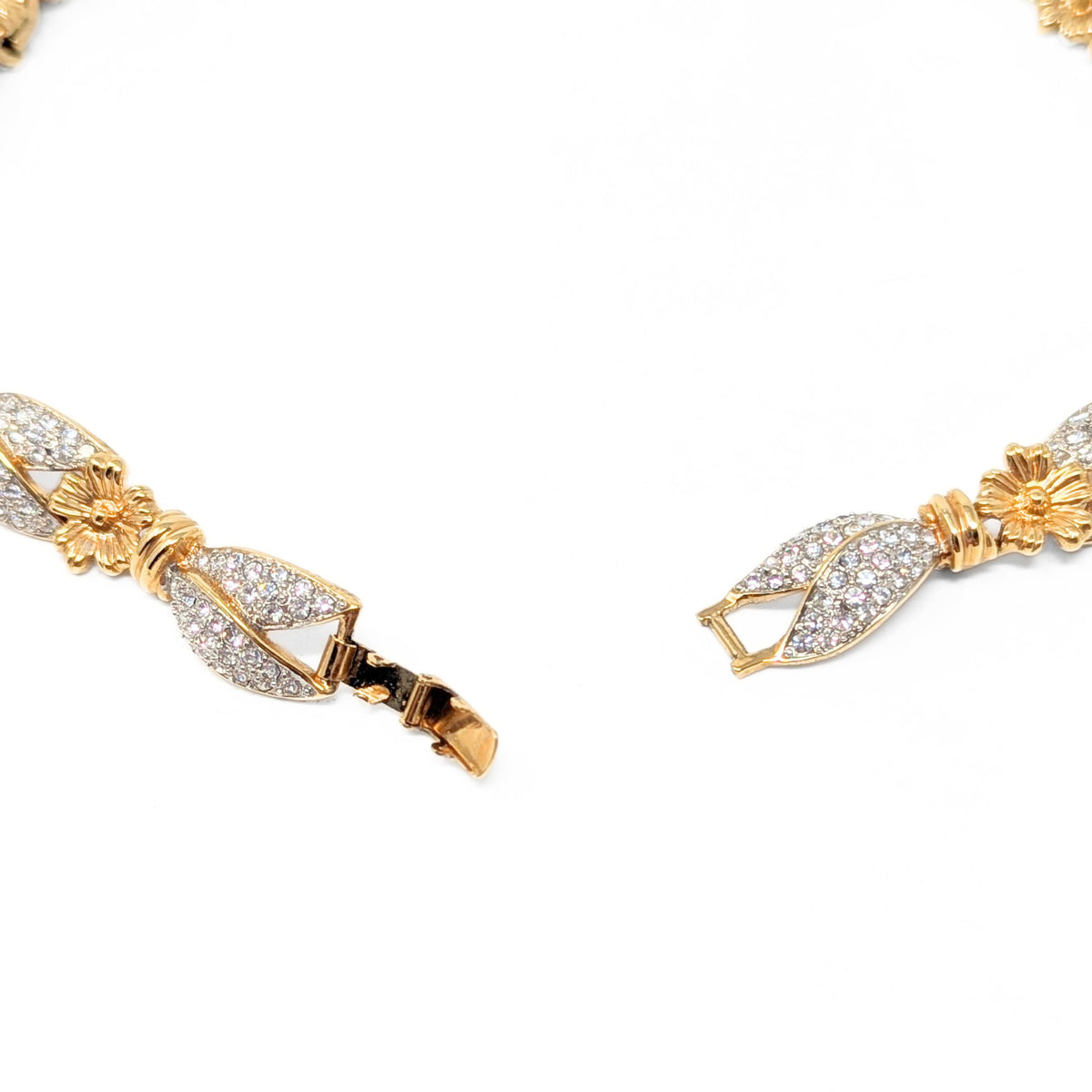 Eisenberg 1940's Hollywood Regency Rhinestone Statement Necklace