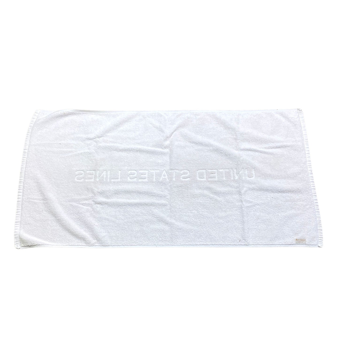 United States Lines SS United States Pair of Embossed Bath Towels