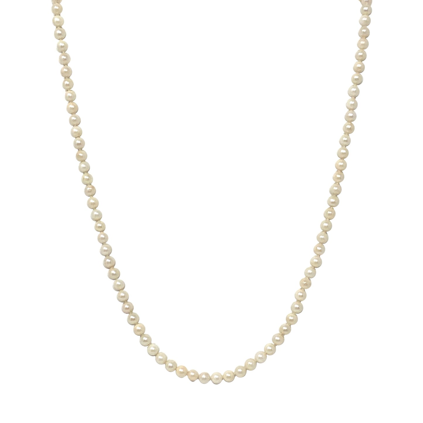 14K Gold Clasp 22" Pearl Necklace