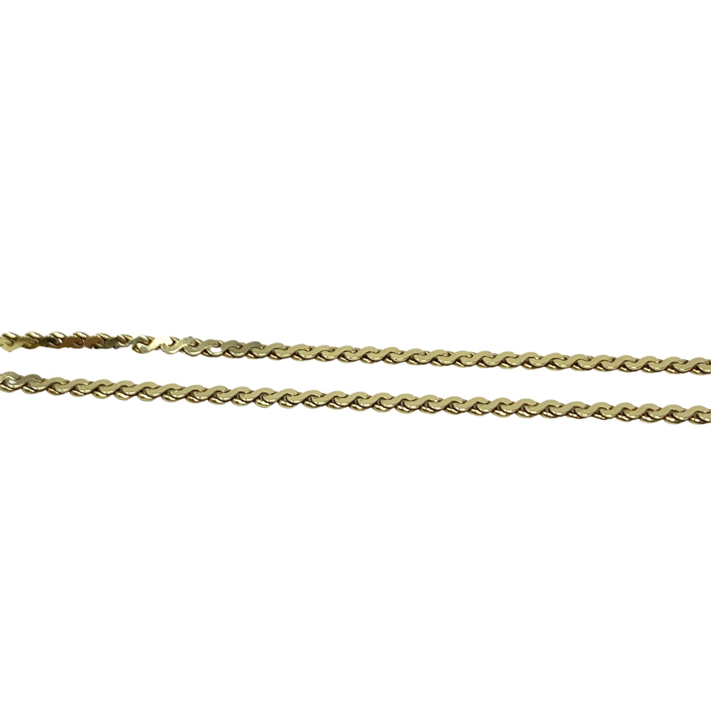 14K Gold Italian 16" Serpentine Necklace