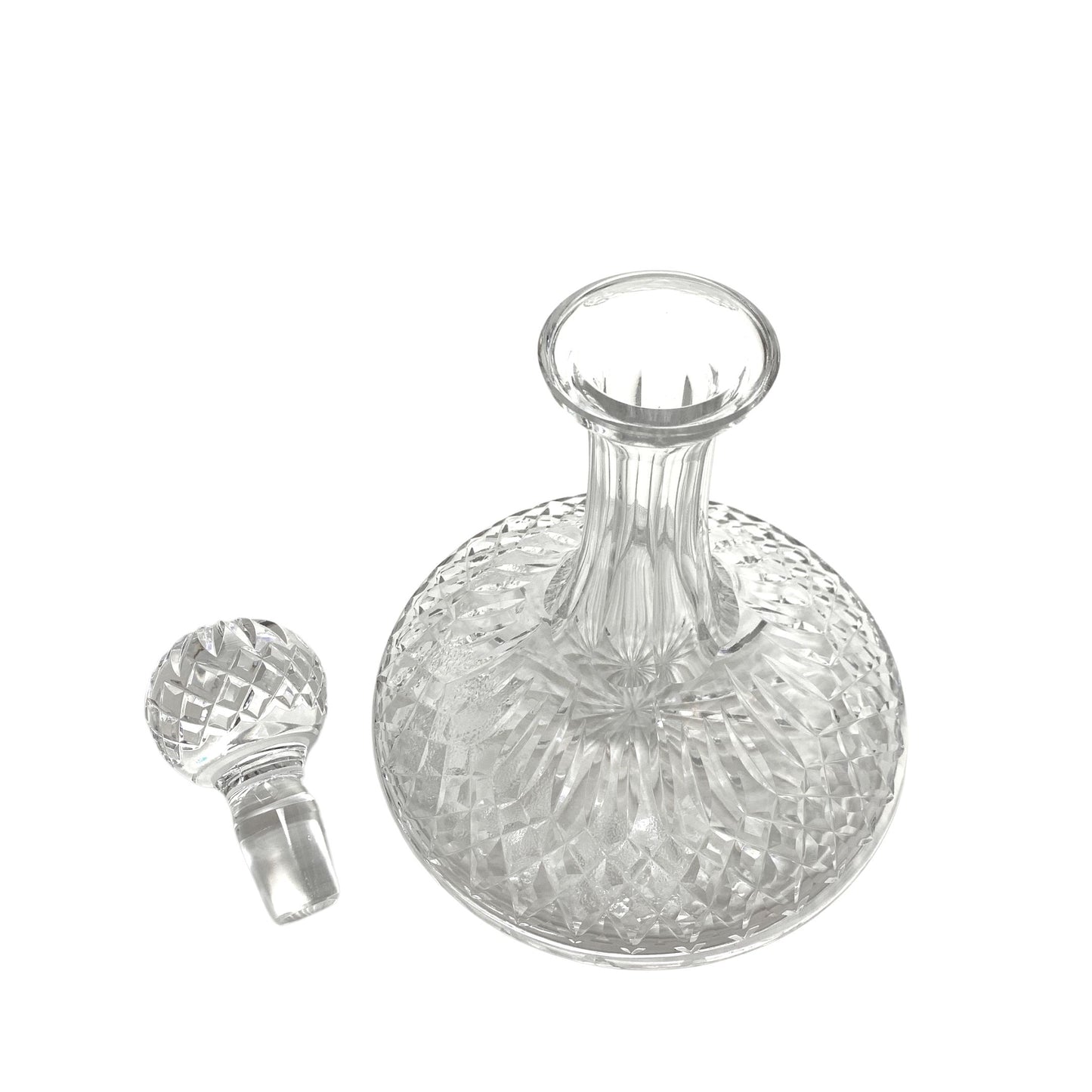 Waterford Lismore Crystal Ships Decanter With Stopper