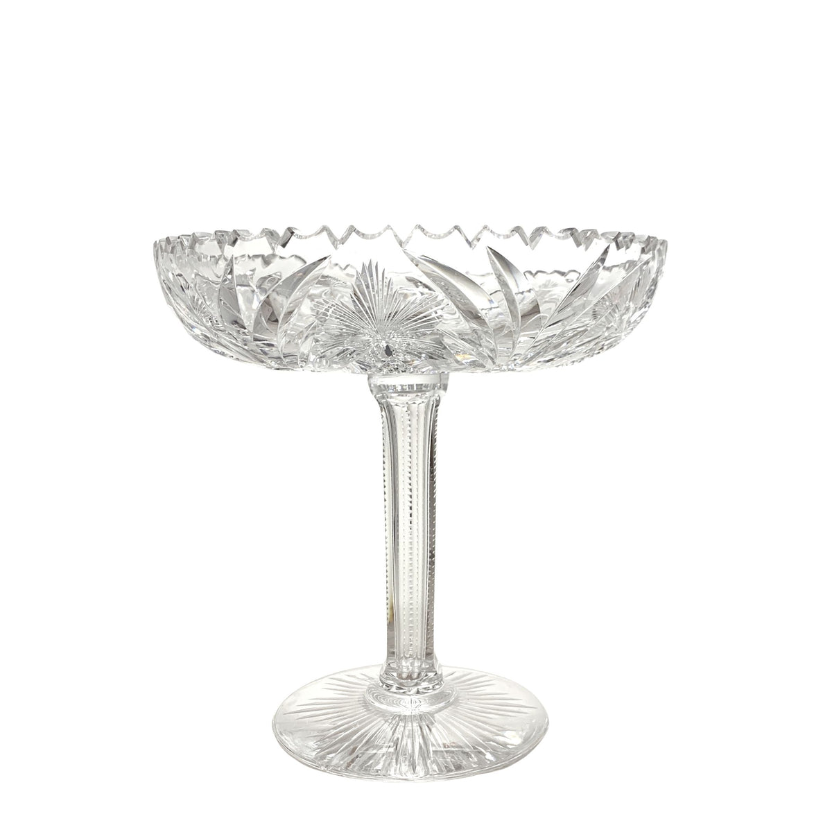 Libbey American Brilliant Period Cut Crystal Compote