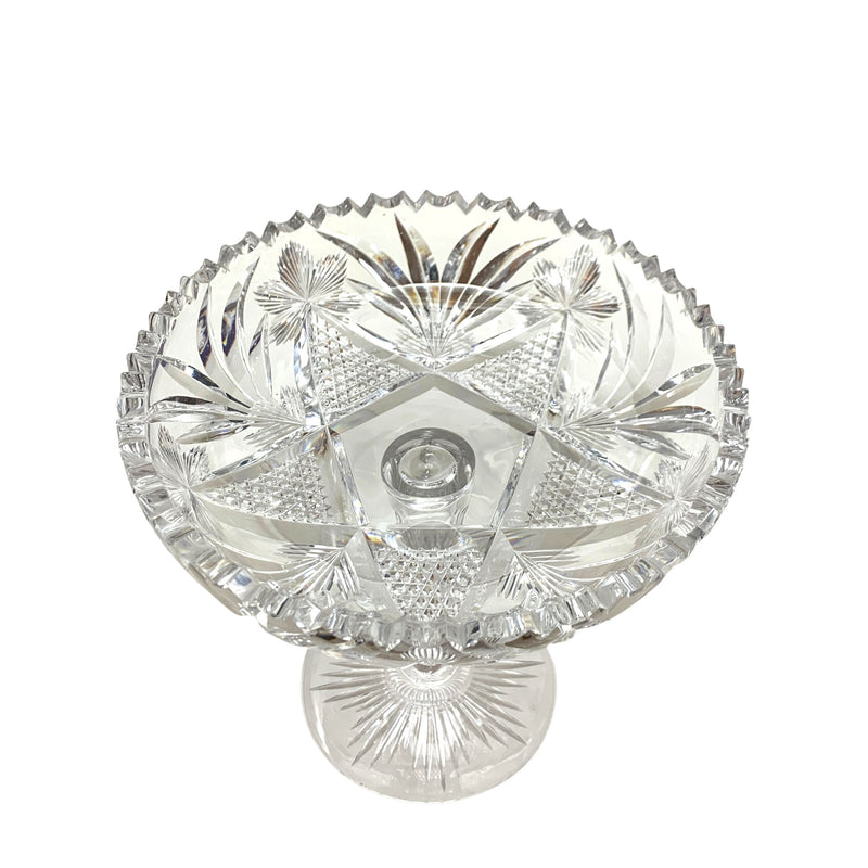 Libbey American Brilliant Period Cut Crystal Compote