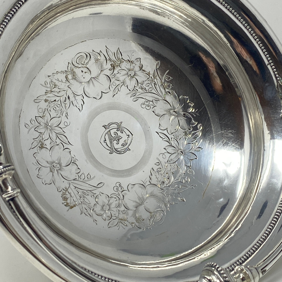 Hamilton & Co. Antique Sterling Silver Monogrammed Basket