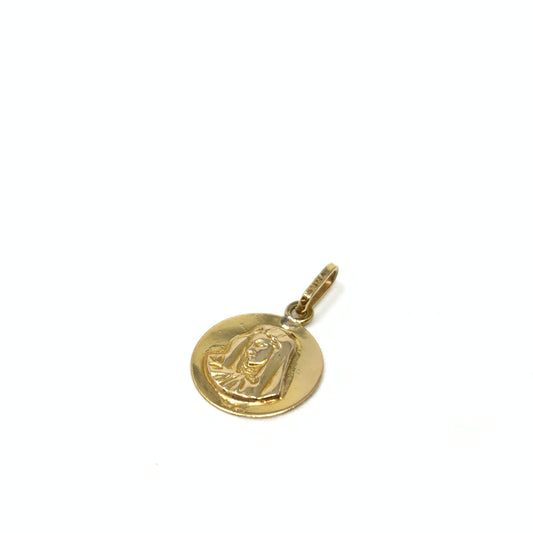 18K Gold Virgin Mary Charm/ Pendant