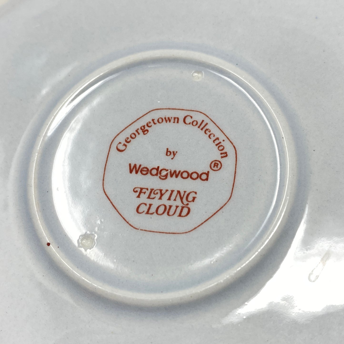 Wedgwood Rust "Flying Cloud" Vintage Flat Cups & Saucers (16pcs)