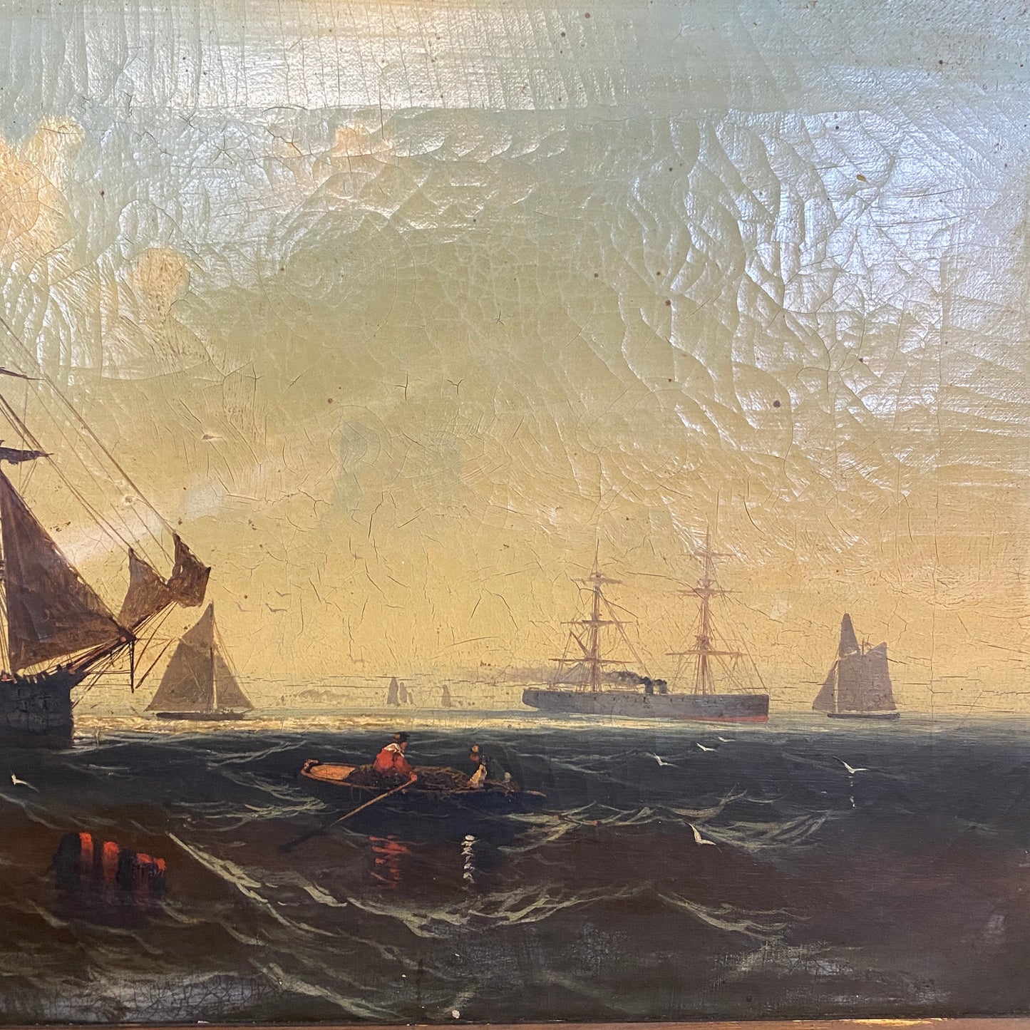 1875 G. L. Selwin Maritime Seascape Oil on Canvas