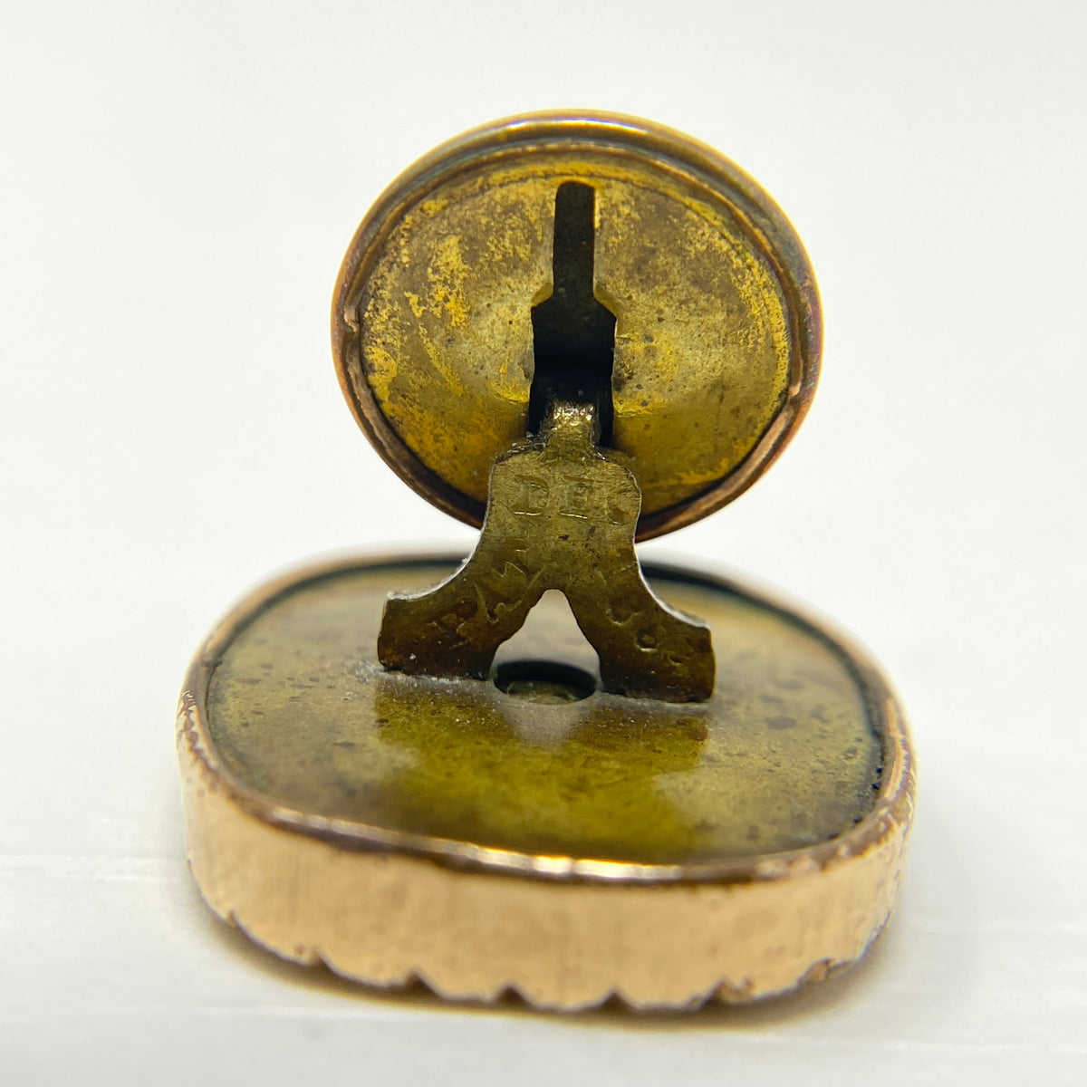 Antique Black Agate Gold Filled Cuff Links, ca. 1880