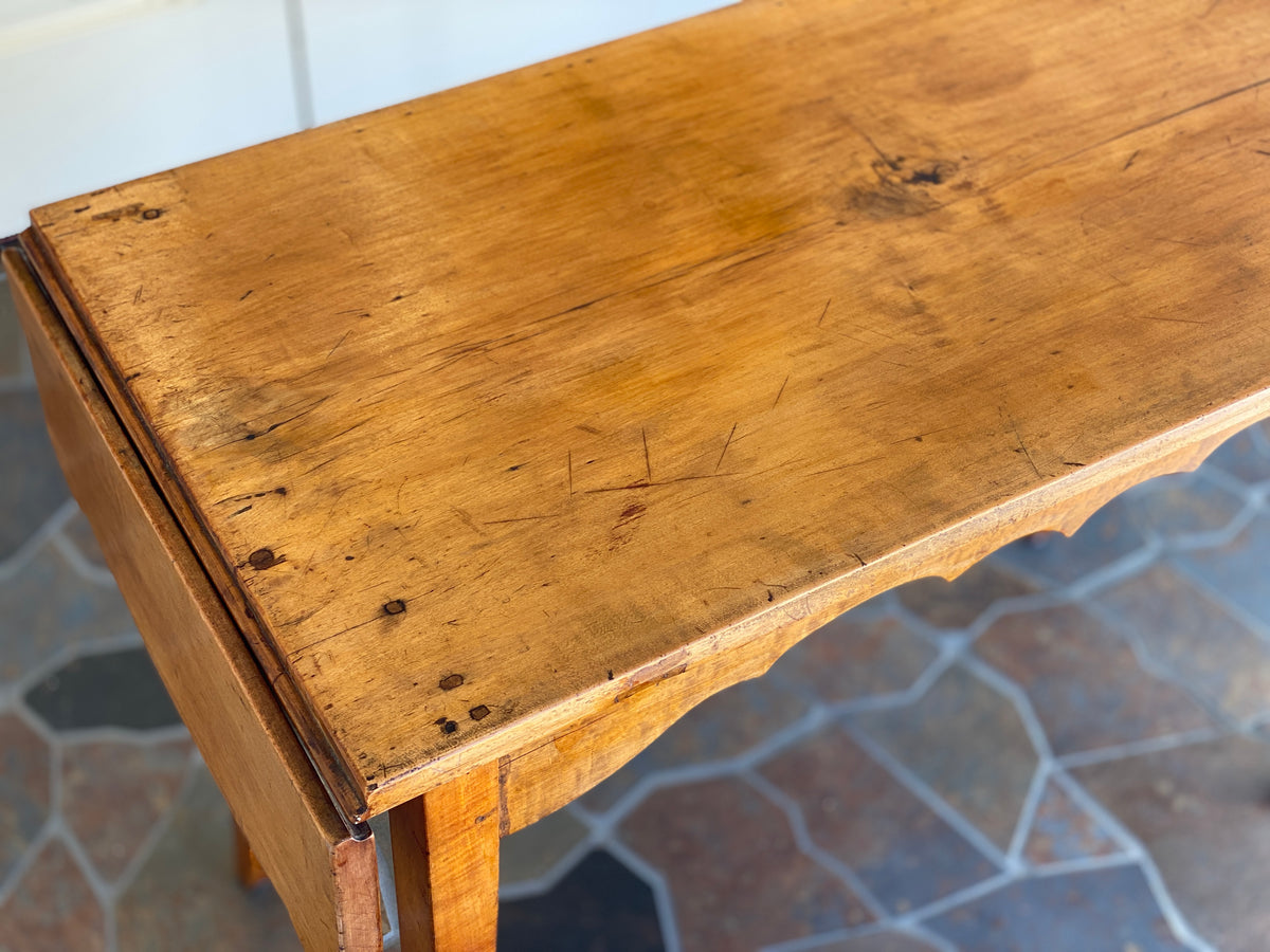 18th C. Maple Drop-Side Console Table