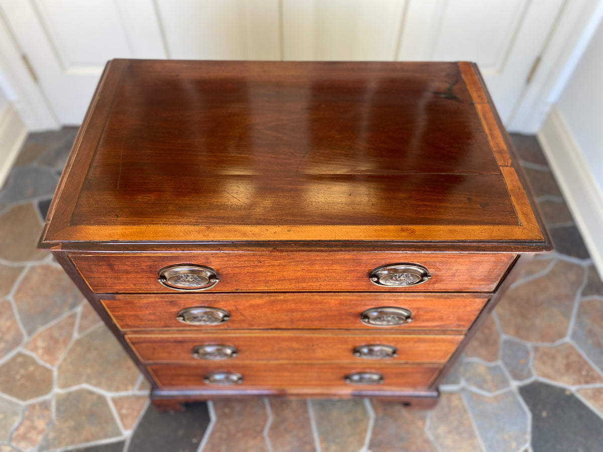 18th Century Mahogany & Tiger Maple Bachelors Chest