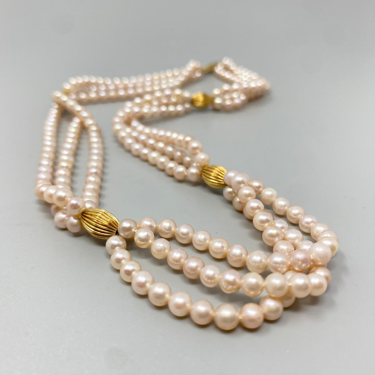 14K Gold Pink Pearl Necklace