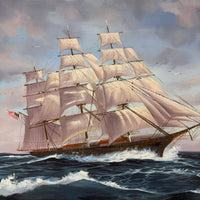 Signed Maritime Acrylic on Canvas, ca. 1980