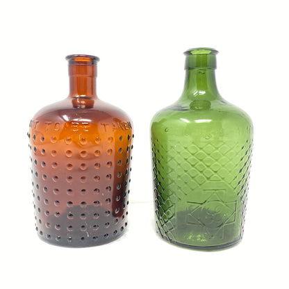 Pair of Antique Glass Lysol Bottles