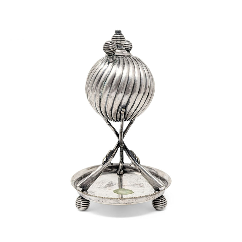 WMF Antique Military Theme Silverplate Cigarette or Cigar Bar/Table Lighter