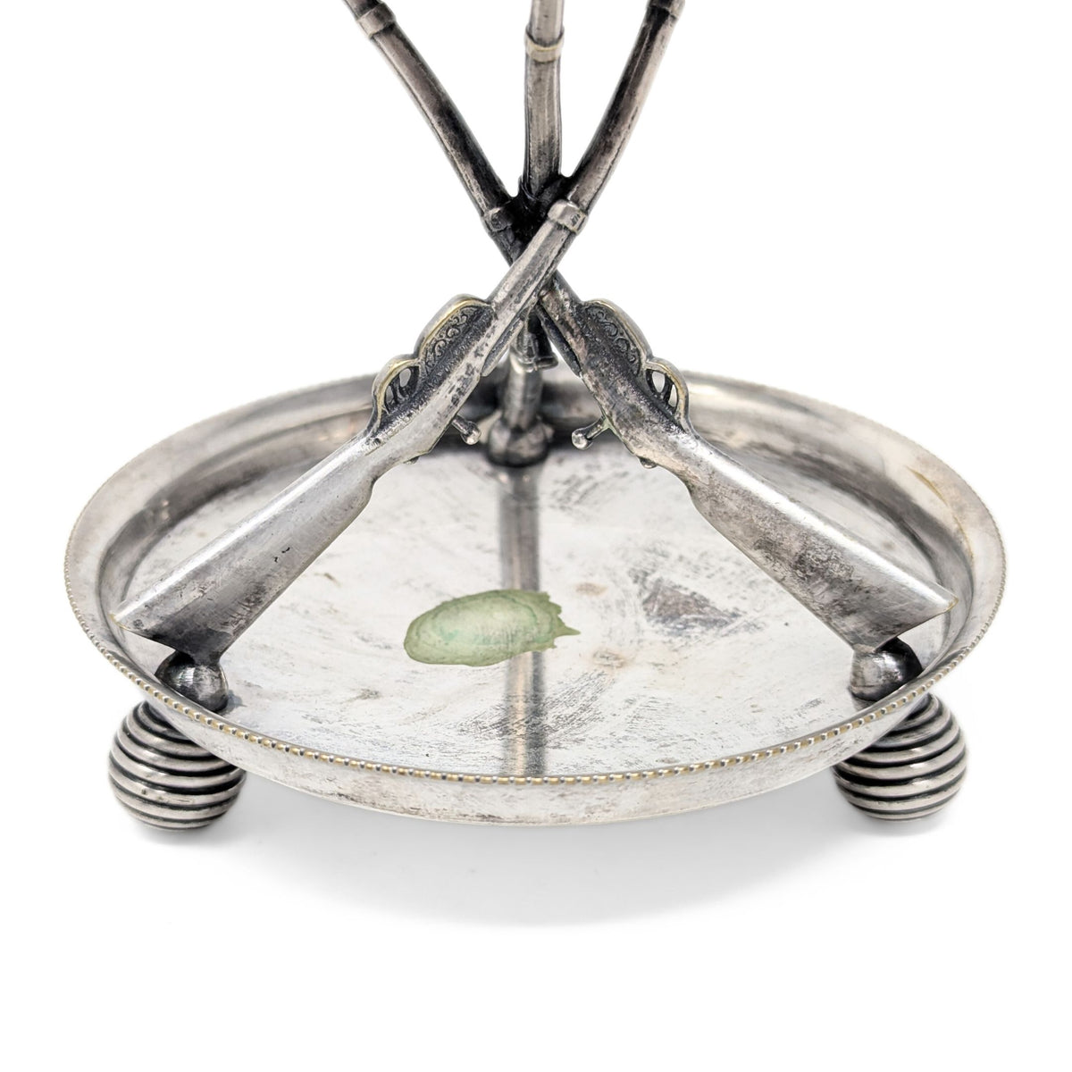 WMF Antique Military Theme Silverplate Cigarette or Cigar Bar/Table Lighter