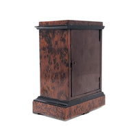 French Antique 8-Day Burled Walnut Desk Clock