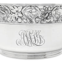 Gorham 1898 Sterling Silver Zodiac Baby Bowl, Script Monogramed "AWH"