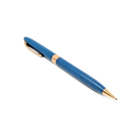 Sheaffer 1950's Admiral Snorkel Aqua Fountain Pen & Pencil W/ Case, 14K Gold Nib