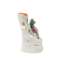 Staffordshire Antique Exotic Bird & Nest Spill Vase