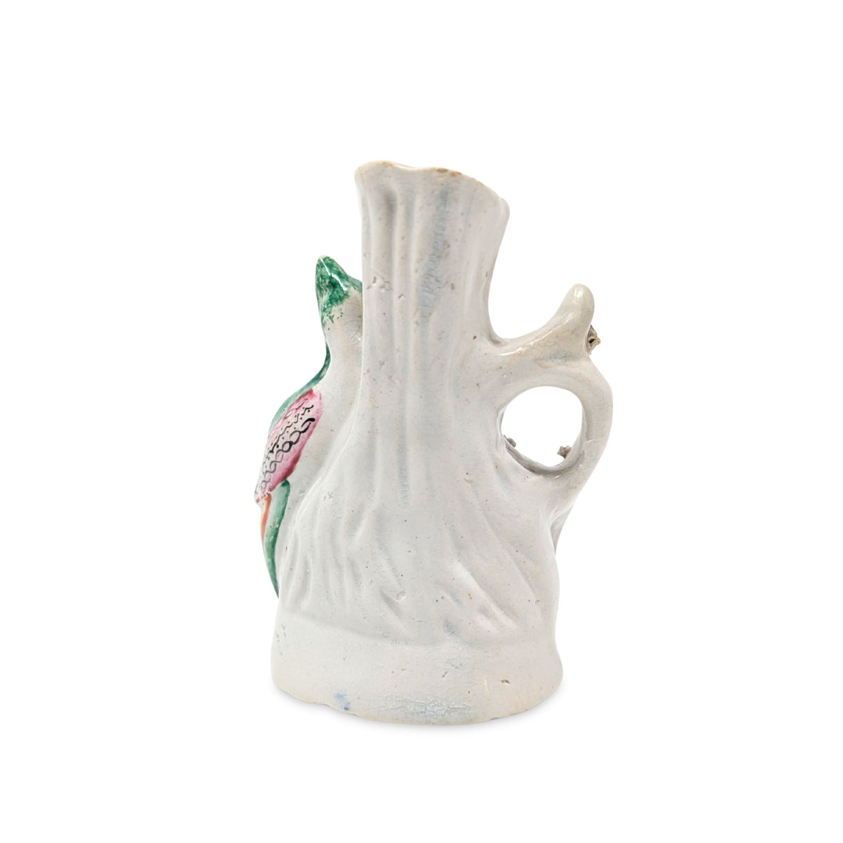 Staffordshire Antique Exotic Bird & Nest Spill Vase