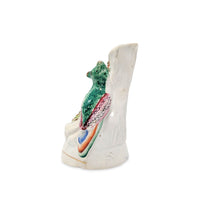 Staffordshire Antique Exotic Bird & Nest Spill Vase