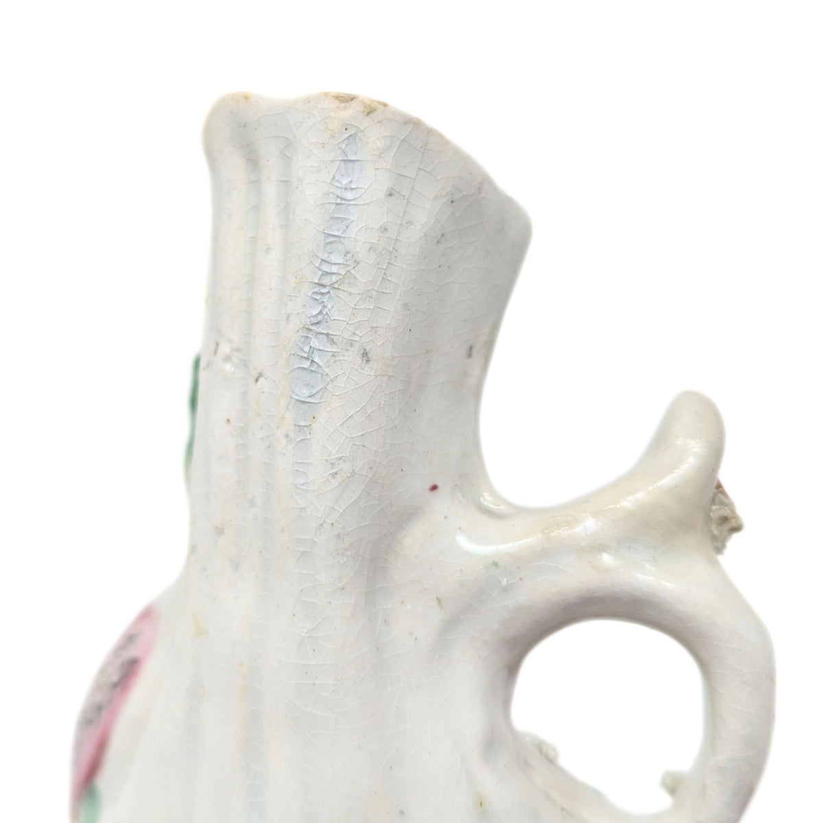 Staffordshire Antique Exotic Bird & Nest Spill Vase