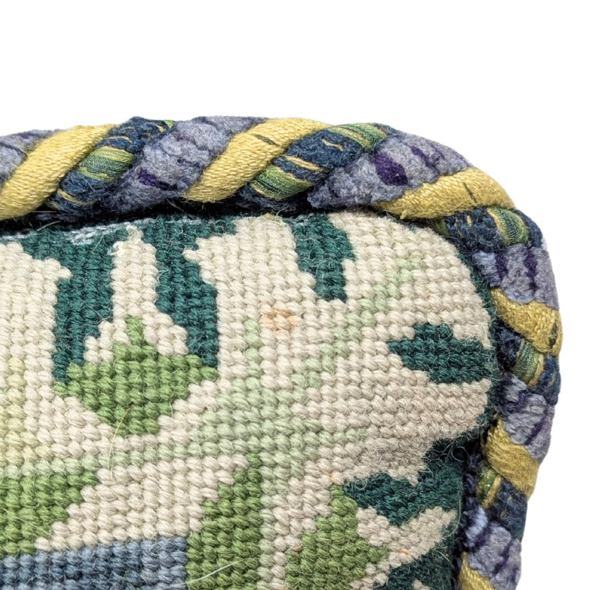 William Morris Style Needlepoint "Woodland Hare" Throw Pillow