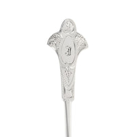 Antique Coin Silver “J” Monogram Gold Washed Demitasse Spoons (10)