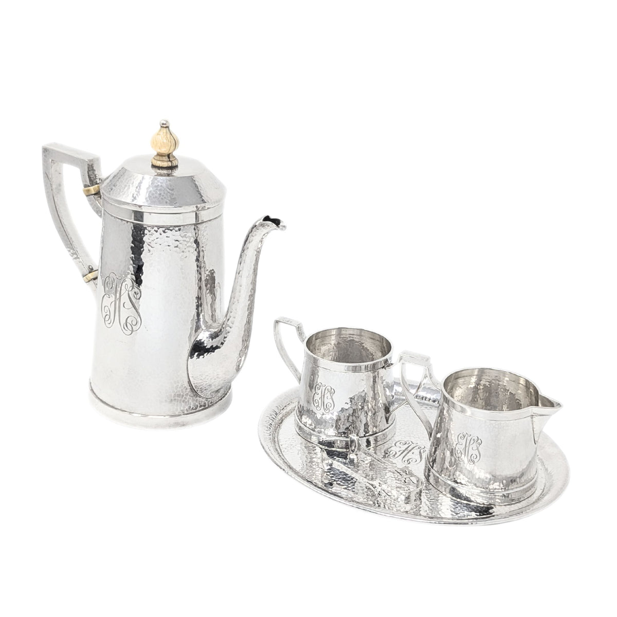 Marshall Field & Co. "Colonial" Sterling Hammered Petite Coffee Service (5pcs)