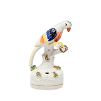 Antique Staffordshire Parrot Quill Holder/ Figurine