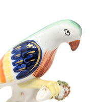 Antique Staffordshire Parrot Quill Holder/ Figurine