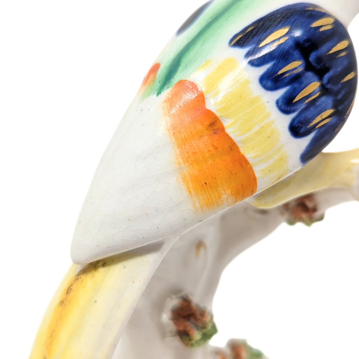 Antique Staffordshire Parrot Quill Holder/ Figurine