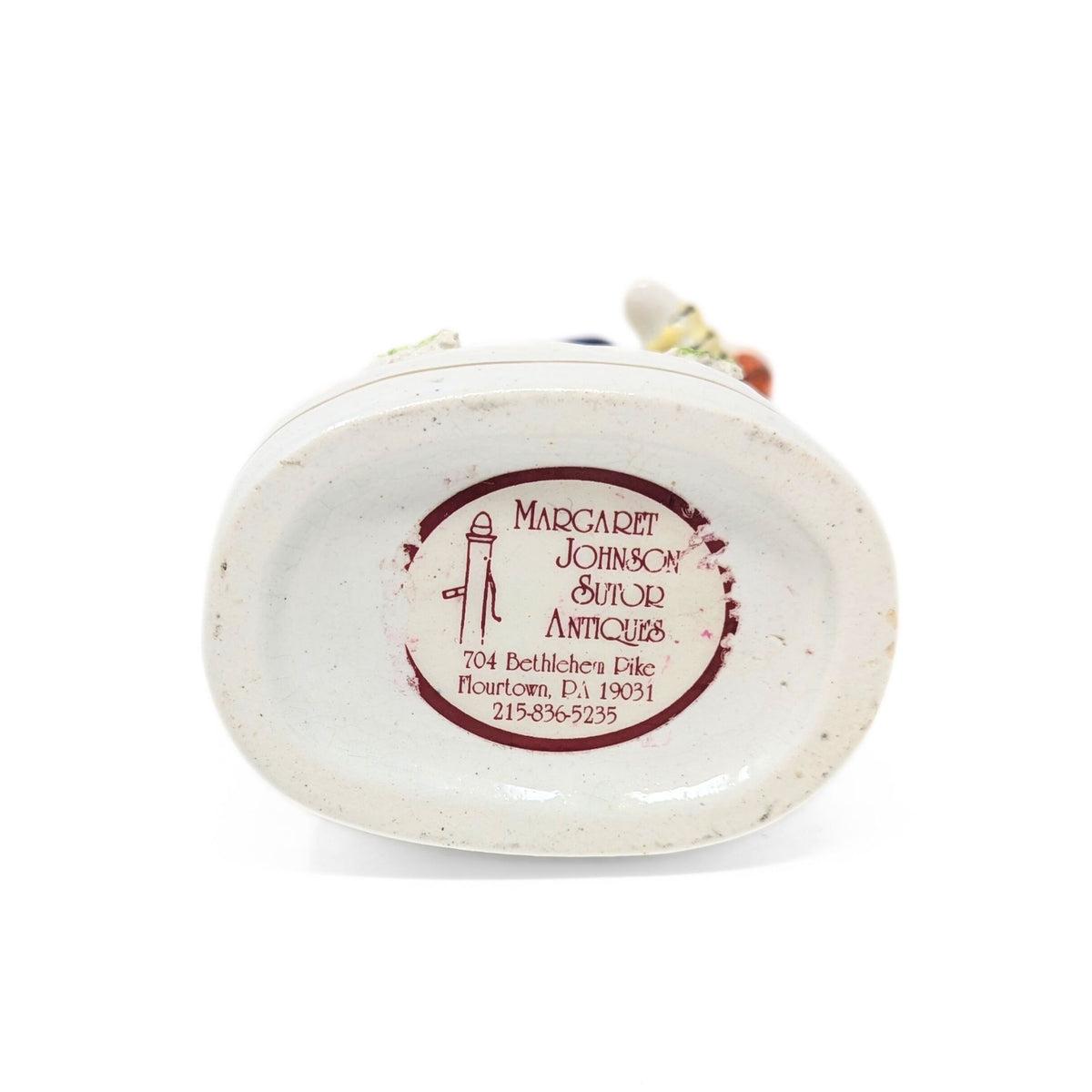 Antique Staffordshire Parrot Quill Holder/ Figurine