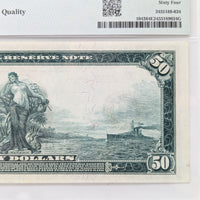 1914 $50 Fr#1043 PMG 64-EPQ Richmond VA Blue Seal Top-5