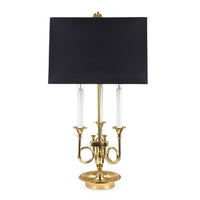Baldwin Brass Triple French Horn Bouillotte Lamp