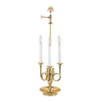 Baldwin Brass Triple French Horn Bouillotte Lamp