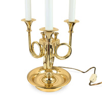 Baldwin Brass Triple French Horn Bouillotte Lamp